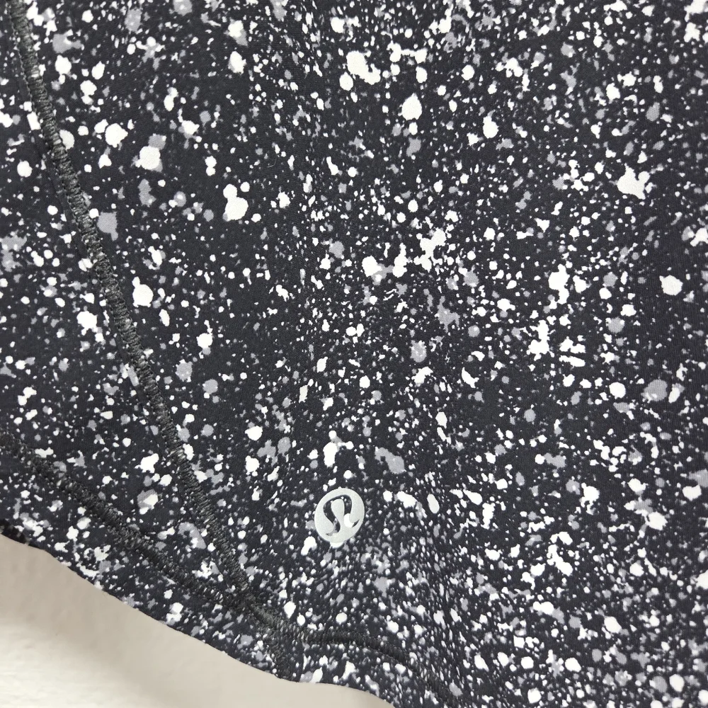 Lululemon Sculpt Tank Top Splatter White Black Mesh Athletic Workout Size 4 - Picture 10 of 14